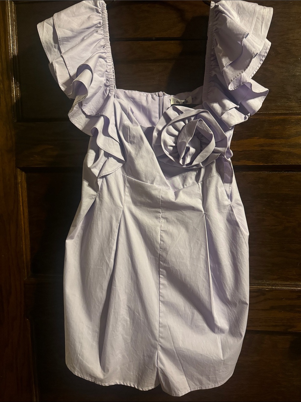 Day + Moon, Lavender Ruffle-Accent Women’s Romper NWT